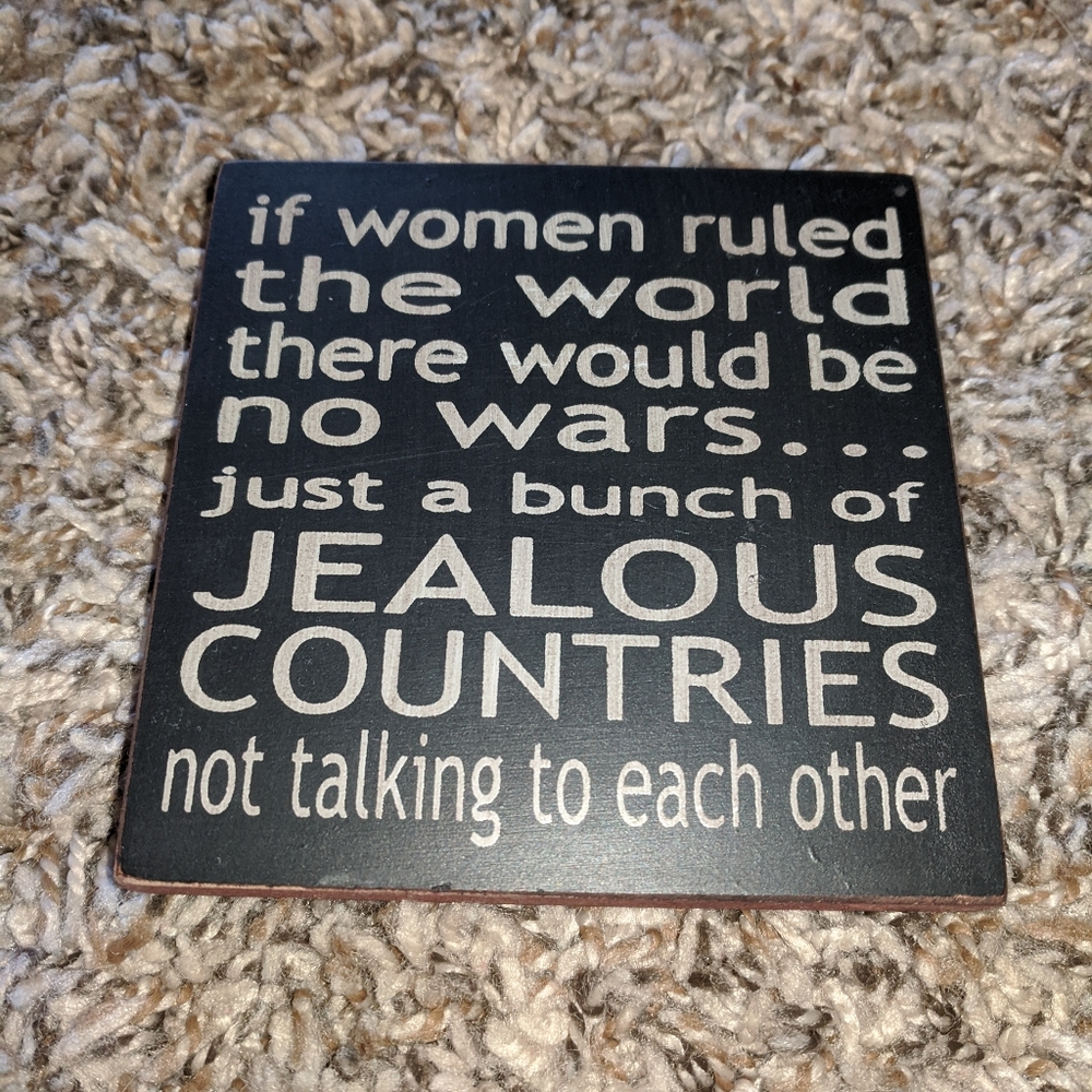 Wooden Block Sign (4"x4") - Picture 5 of 5
